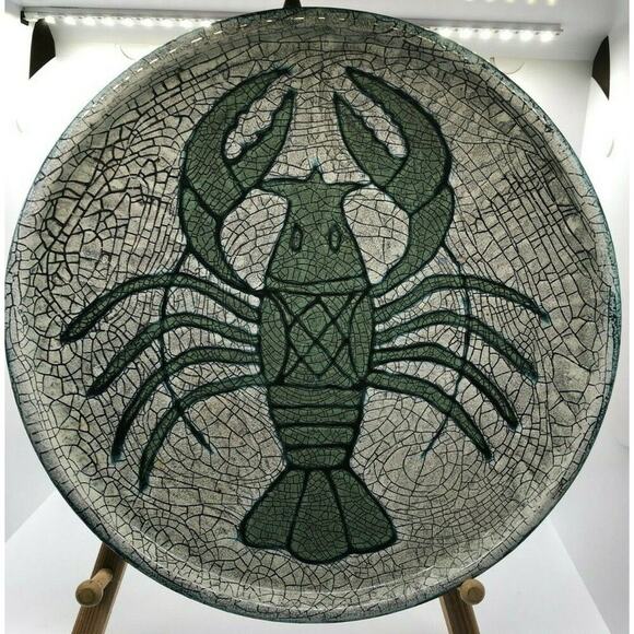IV GORKA Crayfish Lobster Ceramic Decorative Plate Hungary Pottery - Picture 1 of 5